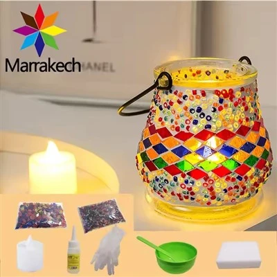 DIY Mosaik Glas Blumenvase